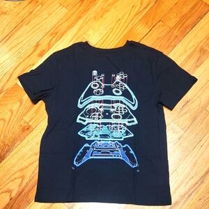 Black Gaming Console T-Shirt, 12-14, EUC